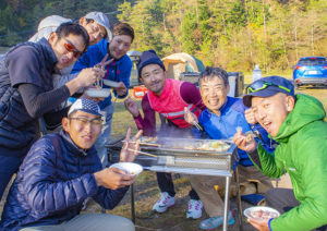 大川村グラベルクリテリウムバーベキュー