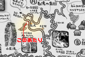 翁滝のあじさいの地図