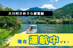 大川村さめうら遊覧船運航中