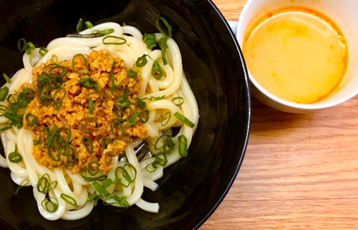 結いの里食堂はちきん地鶏冷やし担々風うどん